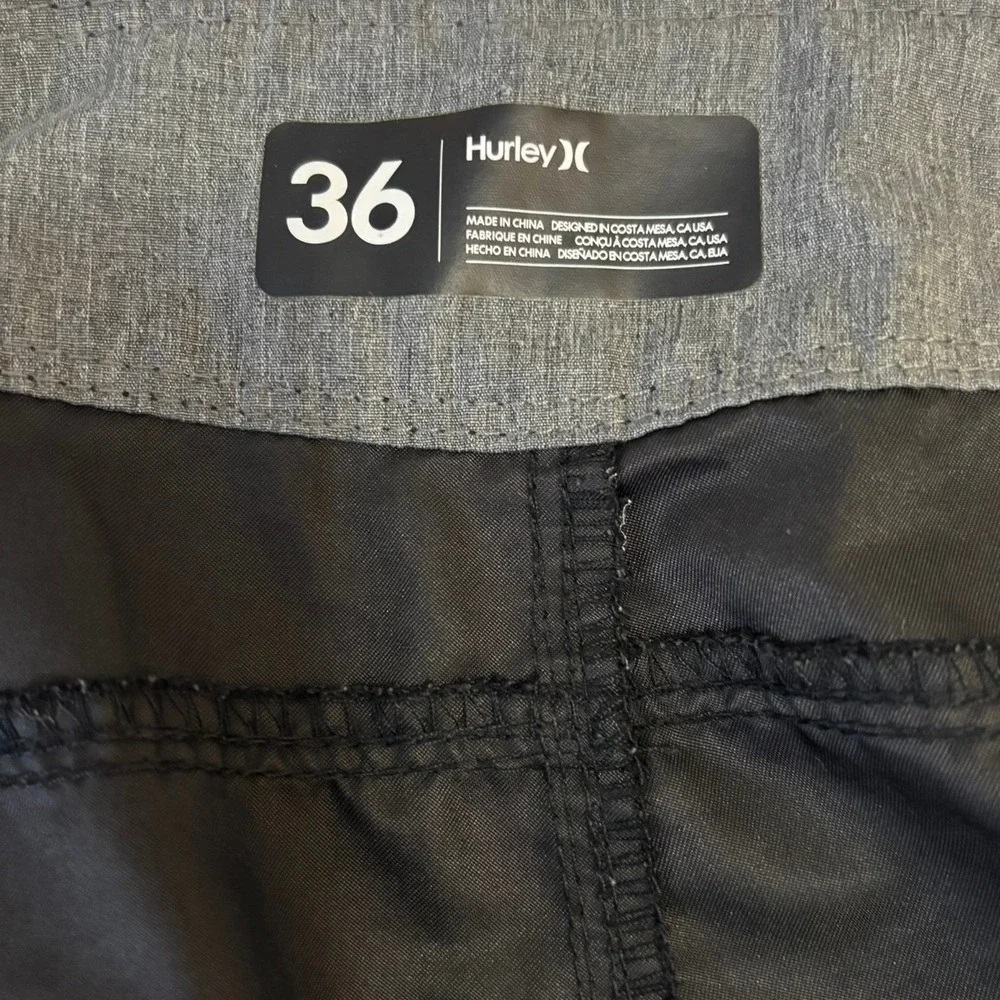 Hurley Board Shorts Mens 36 Black Surf Swim Casual Classic